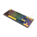 Picture of Tastatura gaming RAMPAGE Cyclone Gray/Black/Yellow USB RGB illuminated Us Layout English Compact Membrane, 41693
