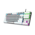Picture of Tastatura gaming RAMPAGE Snug K14 Gray/White Blue Switch Mechanical Gaming Keyboard ENGLISH Layout English Rainbow TKL, 41853