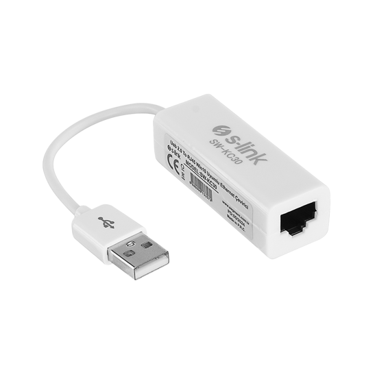 Picture of USB to LAN Ethernet adapter converter USB A plug/RJ45, S-Link SW-KC30, 40460