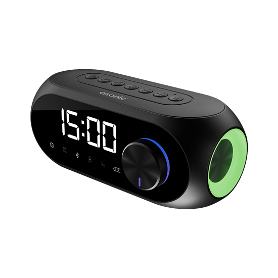 Picture of Digitalni sat sa zvučnikom i alarmom za mobitel bluetooth, Asonic AS-W6 1200MAH 5W Black, 40522