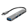 Picture of USB HUB S-link SWV-USBC023 4 in 1 Gray Metal TypeC to 2*USB2.0 USB 3.0, PD Type C Adapter, 39871