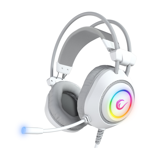 Picture of Slušalice sa mikrofonom gaming RAMPAGE RM-K19 RAGING PLUS White USB 7.1 Surround RGB LED Gaming Headset with Microphone, 40176