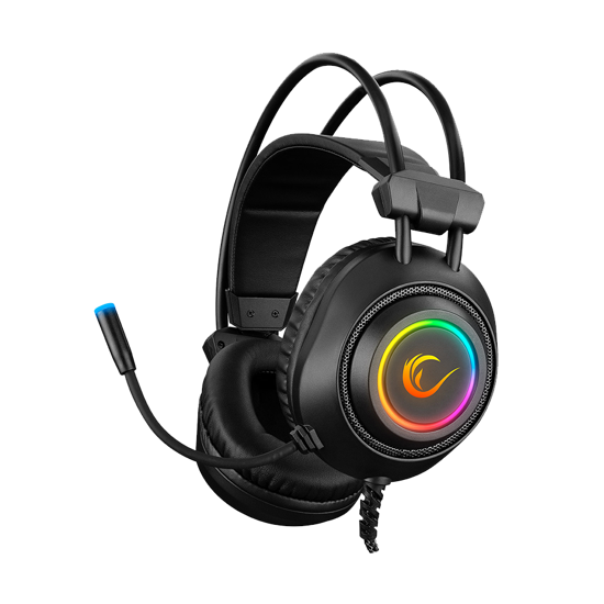 Picture of Slušalice sa mikrofonom gaming RAMPAGE RM-K19 RAGING PLUS Black USB 7.1 Version RGB Led Gaming Headset with Microphone, 32915