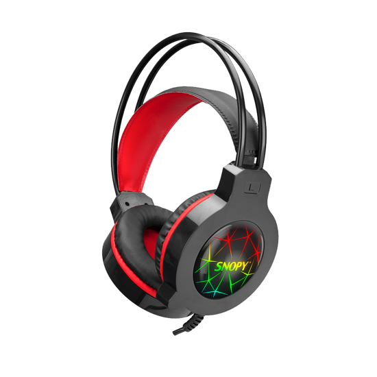 Picture of Slušalice sa mikrofonom gaming Snopy SN-GX7 CRAZY Black USB Led Microphone Headset, 31380