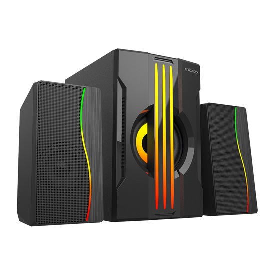 Picture of Zvučnici 2.1 gaming Mikado MD-254 2 1 25W (5W*2 15W) USB SD FM FM Bluetooth supported RGB sound system, 40116