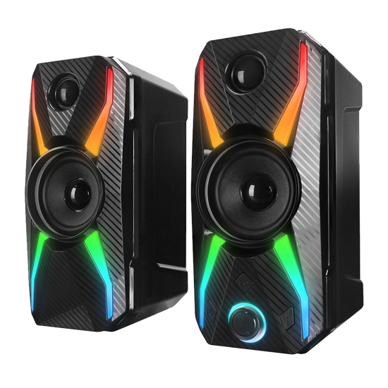 Picture of Zvučnici 2.0 gaming RAMPAGE RMS-X5 2.0 Black Multimedia Gaming USB Speaker, 39545