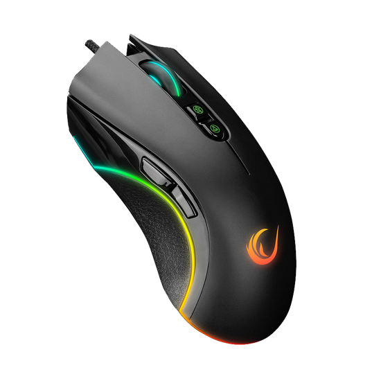 Picture of Miš gaming RAMPAGE SMX-R22 PhoenIX V2 Black, 7 key RGB 12800DPI, 31393
