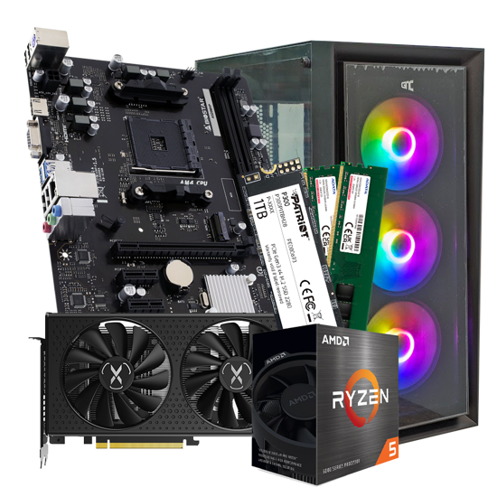 Picture of GNC GAMER SUPER SONIC AMD Ryzen 5 5500, A520, RX 7600 8 GB, 16GB DDR4, SSD, PSU 550W, kućište gaming
