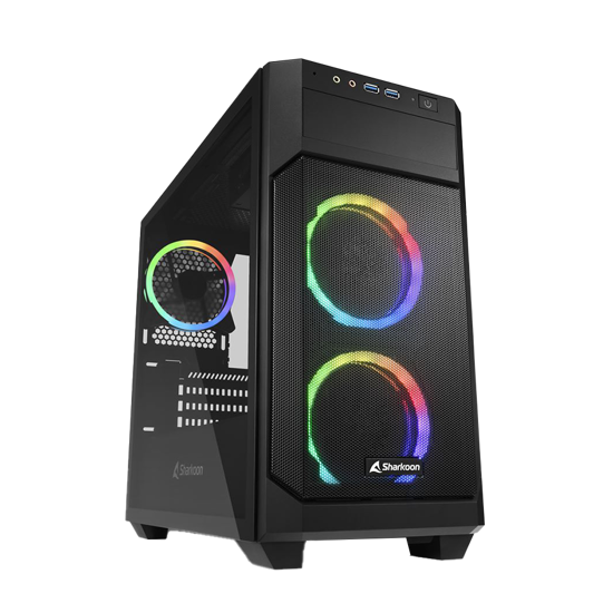 Picture of Kućište SHARKOON gaming, V1000 RGB, ventilator 3x 120mm, USB 3.0, mATX