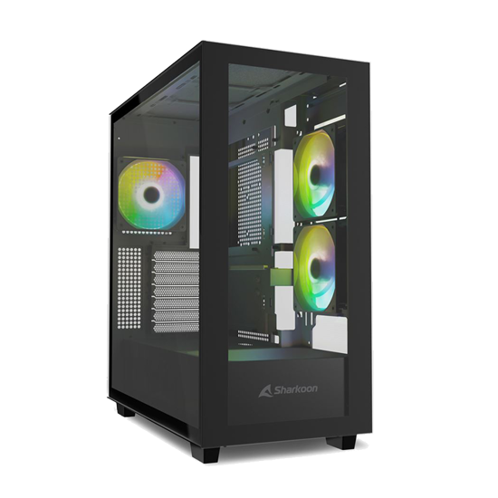 Picture of Kućište SHARKOON gaming, Rebel C60 RGB Black ATX, ventilator 4x120