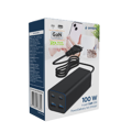 Picture of USB punjač 2xType-C + 2xUSB-A 4-port 100 W GaN USB PowerDelivery fast charger, black, GEMBIRD, TA-UC-2A2C-PD100-01-BK