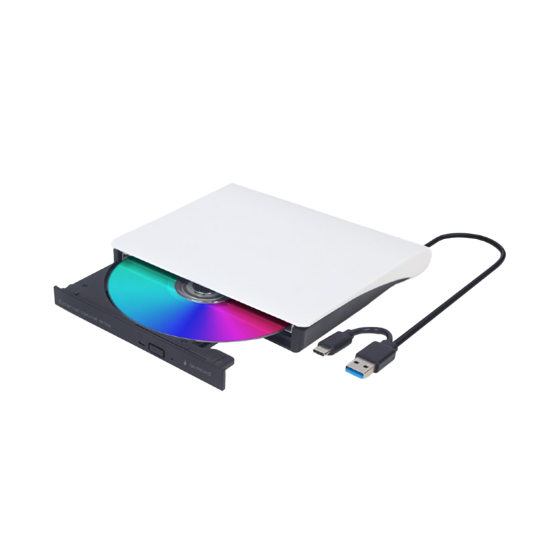 Picture of EXT.DVD RW GEMBIRD, USB+Type-C, USB 3.1 Gen. 1, DVD-USB-031-BW