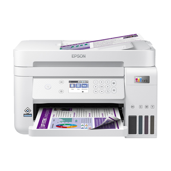 Picture of Printer EPSON EcoTank L6276 print/scan/copy/fax Rez.4.800 x 1.200 dpi. 33str/min Monokrom.20str/min Colour. ADF.Duplex.USB, LAN.WiFi. tinte br.101
