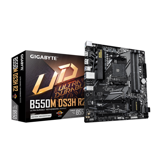 Picture of Gigabyte MB B550M DS3H R2 AM4; 4xDDR4; 2xM.2; 4xSATA; 6XUSB; DP; HDMI; PS/2; mATX