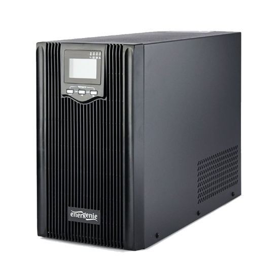 Picture of UPS GEMBIRD EG-UPS-PS3000-02, 3000 VA pure sine wave UPS, LCD display, 3 x Schuko + 3 x C13 outputs, USB, black