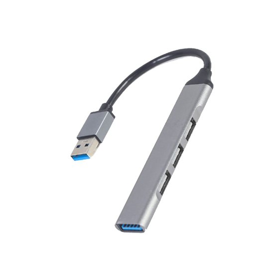 Picture of USB HUB 4-port USB hub (USB3 x 1 port, USB2 x 3 ports), silver GEMBIRD UHB-U3P1U2P3-02