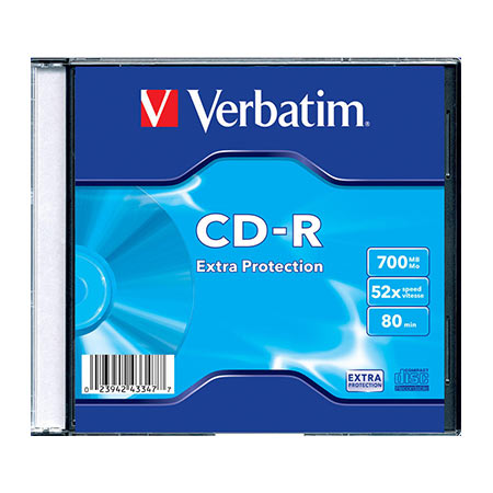 CD-R,VERBATIM, 700 MB,52X,EXTRA PRO.SLIM CASE