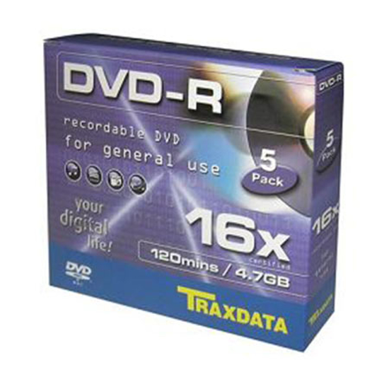 Picture of DVD-R TRAXDATA, 4.7GB, 16X, box 5 kom