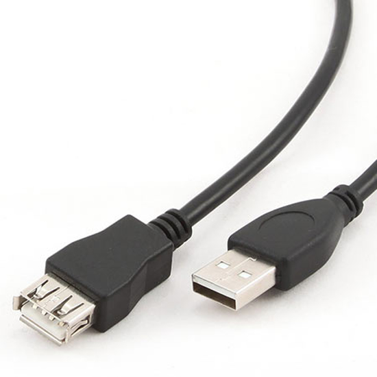 Picture of USB 2.0 kabal CCP-USB2-AMAF-10, 3m, A-A BLACK ext cable, GEMBIRD