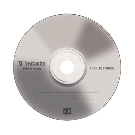 DVD-R, VERBATIM,4,7 GB,16X, spindle 10 kom,MATT SILVER.43523