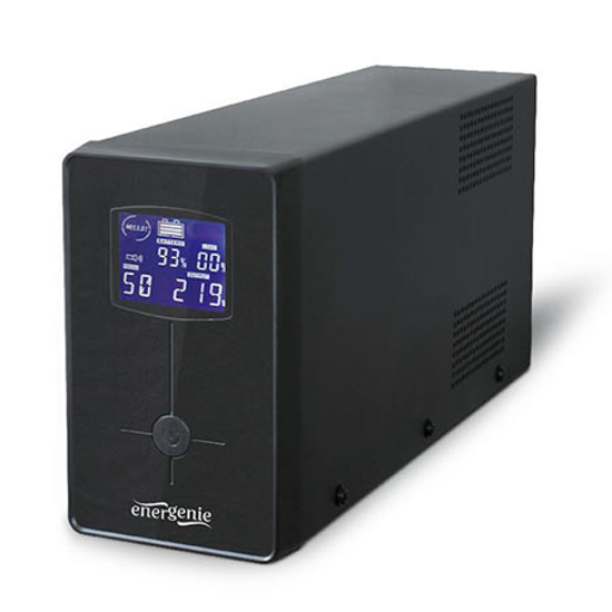 Picture of UPS GEMBIRD EG-UPS-034, USB and LCD display 1500 VA 900W, black