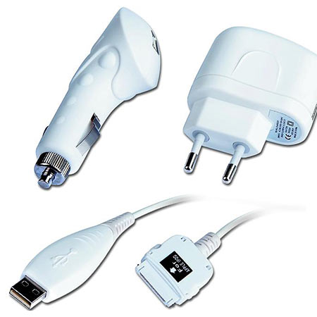 USB punjač za MP3 player, 3 in 1, GEMBIRD MP3A-UC-AC3