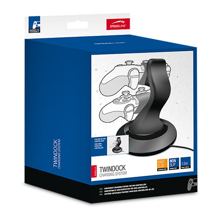 SPEEDLINK TWINDOCK punjač za dva PS4 game pad-a, black, SL-4511-BK