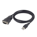 Picture of USB to DB9M serial port converter cable, black, GEMBIRD, 1,5m UAS-DB9M-02