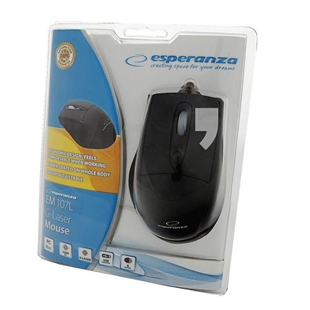 Miš ESPERANZA ORION, G-Laser, 5 button, ergonomski, 800dpi, EM107L