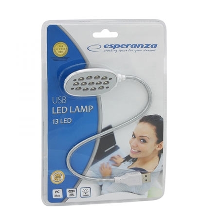 LED lampa za notebook ESPERANZA, 13-LED, USB, fleksibilna, EA120