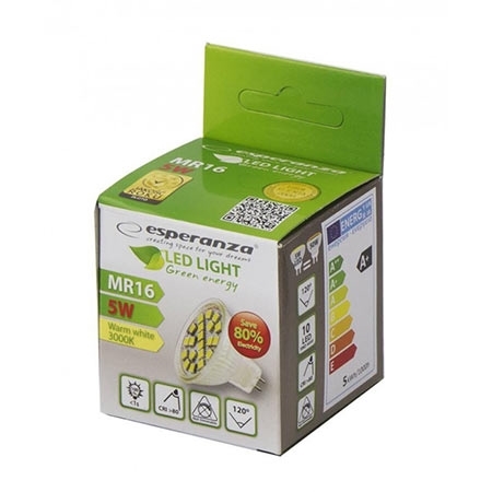 LED sijalica ESPERANZA, MR16, 5W, A+, 480 lm, ELL107