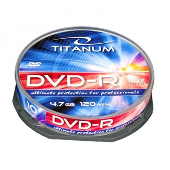 Picture of DVD-R TITANUM 4,7 GB X16, CAKE BOX 10 kom, 1281
