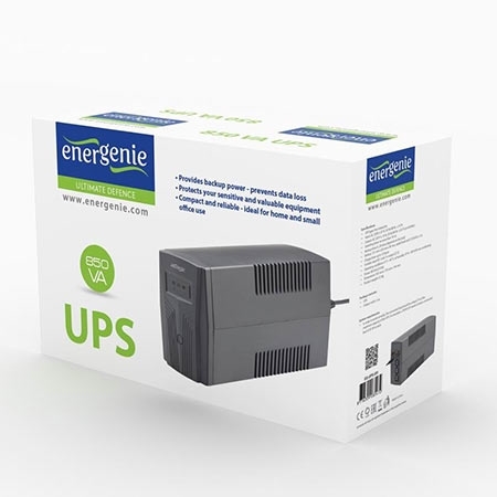 UPS GEMBIRD EG-UPS-B850, 850 VA, 510W, AVR, 2x Shuko out, surge protection