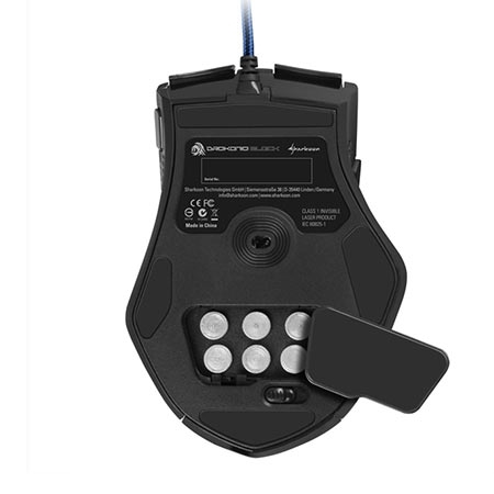 Miš SHARKOON gaming Drakonia Mouse LAS U, laserski, black, 8200 dpi, 11 buttons, USB