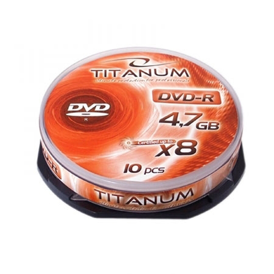 Picture of DVD-R TITANUM 4,7 GB X8, CAKE BOX 10 kom, 1071