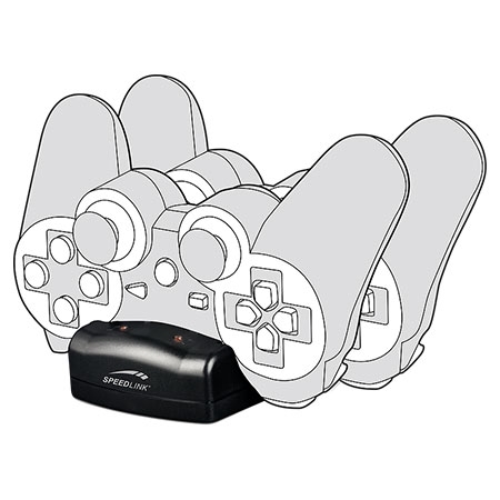 SPEEDLINK JAZZ stanica za punjenje dva PS3 gamepada, black SL-440001-BK