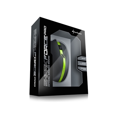 Miš SHARKOON gaming SHARK Force PRO green, optički, 3200 dpi