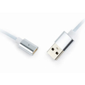 Picture of Magnetic USB charging combo 3-in-1 kabl, iPhones, micro-USB Type-C, silver, 1 m, GEMBIRD CC-USB2-AMLM31-1M