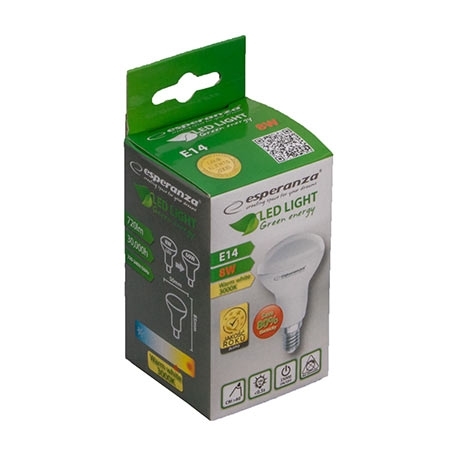 LED sijalica ESPERANZA, R50 E14 8W, warm white, A+, 720 lm, ELL162