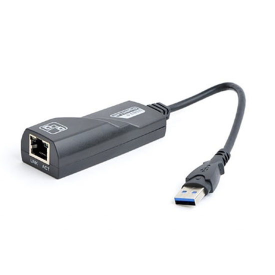 Picture of USB3.0 to LAN Ethernet adapter converter USB A plug/RJ45, GEMBIRD NIC-U3-02, Gigabit