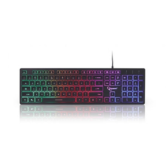Picture of Tastatura GEMBIRD, KB-UML-01 Rainbow backlight multimedia keyboard, USB, USA layout