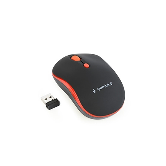 Picture of Miš GEMBIRD MUSW-4B-03-R, wireless , optical, black/red, up to 1600 dpi