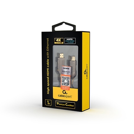 HDMI kabl GEMBIRD, High speed HDMI cable with Ethernet "Premium Certified", 7,5 m, CCBP-HDMIPCC-7.5M