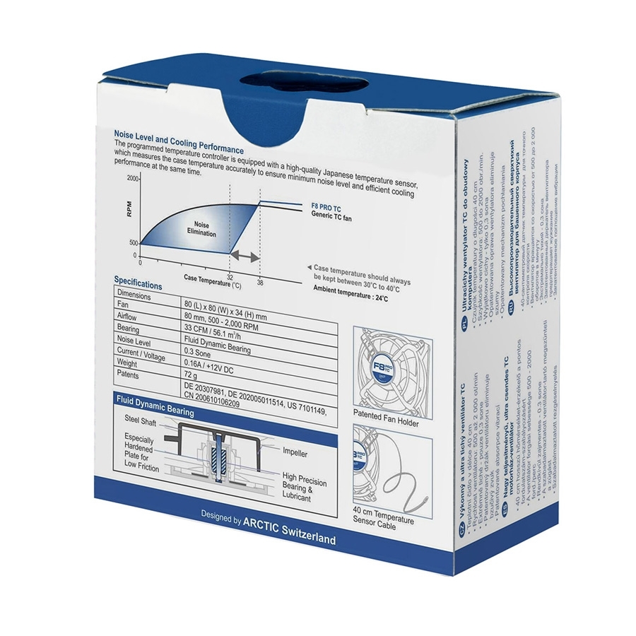 Ventilator ARCTIC Case Fan 80mm F8 Pro TC