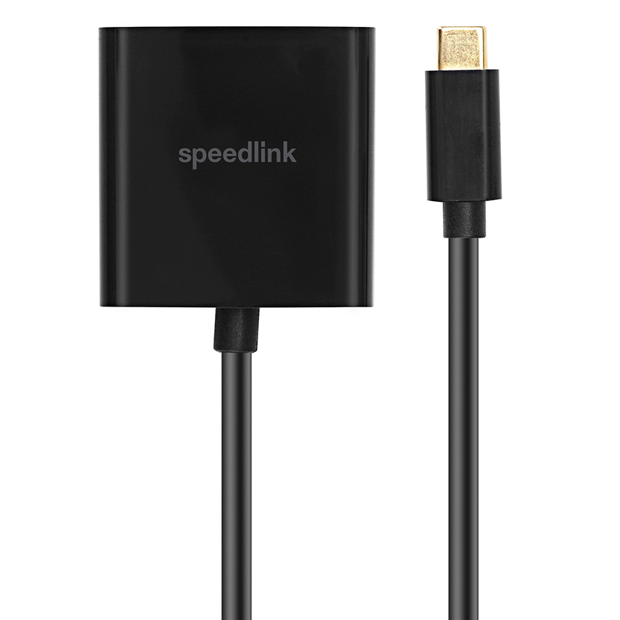 USB adapter kabl Type-C to VGA, SPEEDLINK USB-C to VGA Adapter HQ, SL-180018-BK