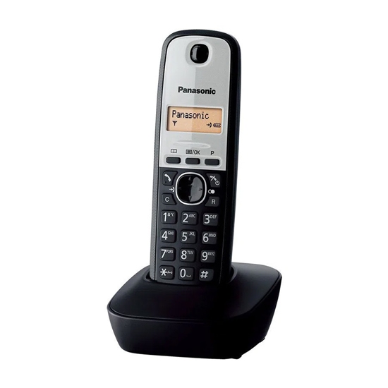 Picture of KX-TG1911FXG Panasonic telefon crni.  1,25" LCD ekran, Tel. imenik 50 brojeva, prikaz pozivnog broja na čekanju. Mute. 