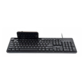 Picture of Tastatura GEMBIRD sa  postoljem za mobitel, KB-UM-108, Multimedia, US-layout