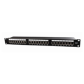 Picture of PATCH PANEL 24 PORTA cat.6, shielded, 19" 1U, GEMBIRD, NPP-C624-002, designed for 19" standard, 483x111x45 mm