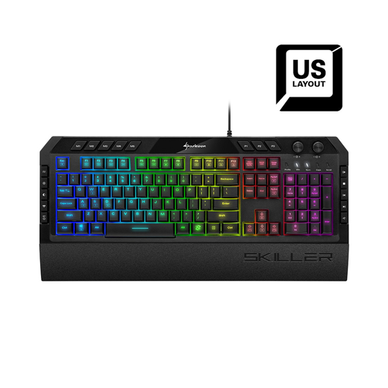 Picture of Tastatura RGB SHARKOON gaming SKILLER SGK5, US-Layout