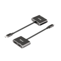 Picture of Video adapter Club 3D MST hub USB3.2 Gen2 Type-C(DP Alt-Mode) to DisplayPort + HDMI 4K60Hz M/F CSV-1552
